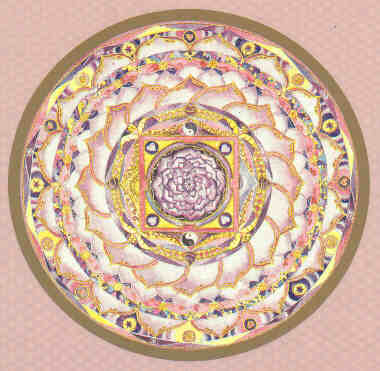 Charkra - Watercolour Mandala by Hugh Smith